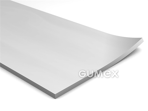 Gummi 7816, 1mm, 0-lagig, Breite 1400mm, 60°ShA, EPDM-NR, Lebensmittelzertifikat, -40°C/+125°C,weiß, 